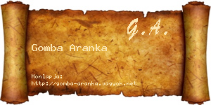 Gomba Aranka névjegykártya